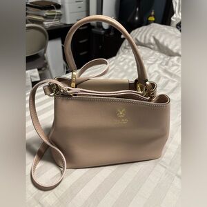 Blush Pink Leather Handbag